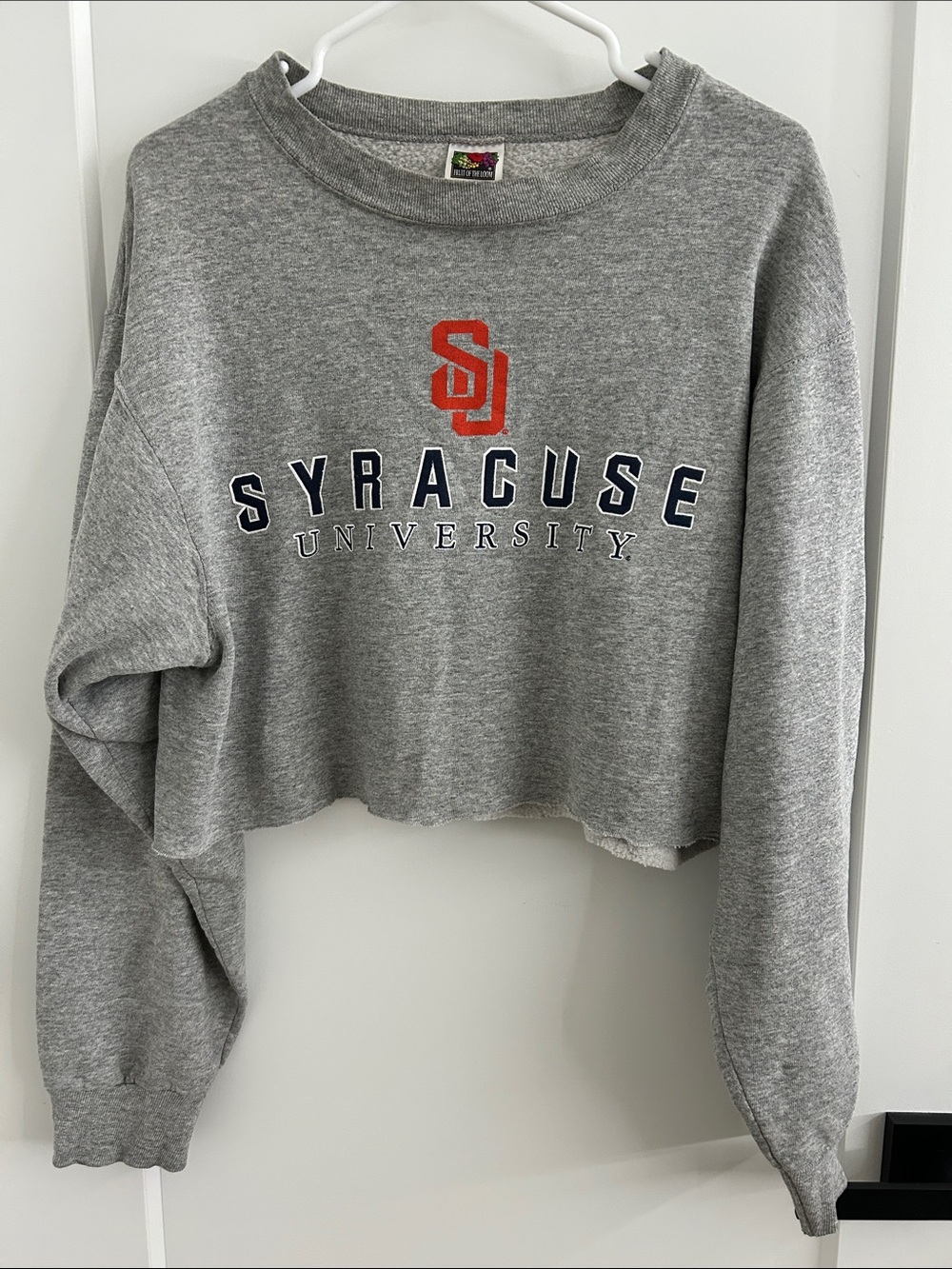 Vintage 90s Syracuse University Cropped Crewneck Sweatshirt |Size M